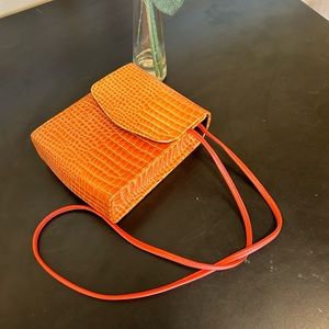 Orange box crossbody bag